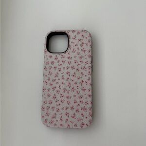 Casely Floral iPhone 15 Case Pink Flower Protective Case